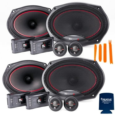 Car Audio 220 Watt 4 OHMS MB Quart RS1-213 Reference 2-Way Component Speaker System Grills Included 5.25 Inch Component Speaker System Black, Pair 